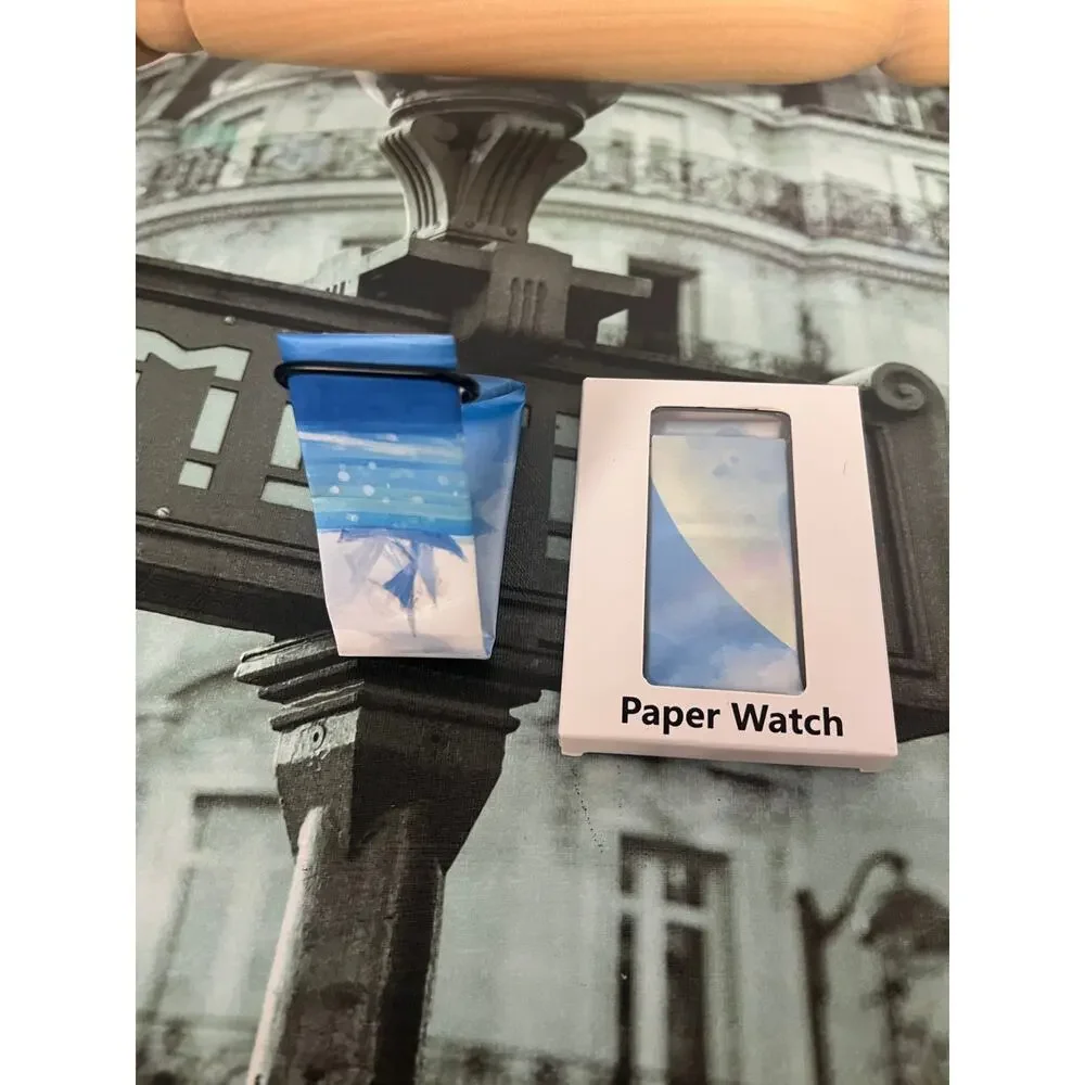 Magnetic LED Digital Paper Watch, Waterproof Printed Wrist Bracelet for Unisex